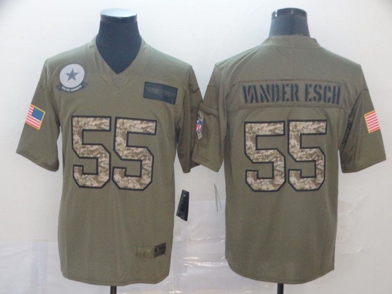 Men Dallas cowboys #55 Vander esch Nike 2019 Olive Camo Salute to Service Limited NFL Jerseys->dallas cowboys->NFL Jersey